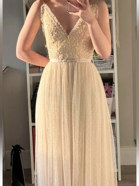 Needle & Thread Dress Sequin Ivory Needle & Thread Dress NEW Bridal Tulle Gown
